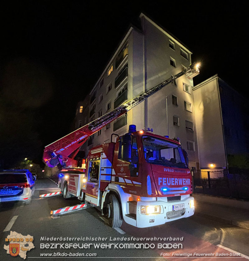 20240210 Zweimal Türöffnung nach Unfall in Wohnung in Baden bei selber Adresse   Foto: Freiwillige Feuerwehr Baden-Stadt