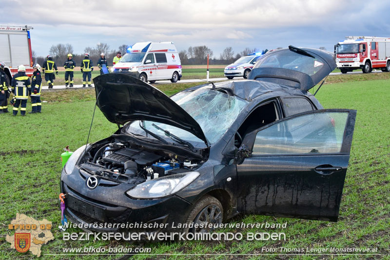 20240217 Fahrzeugüberschlag auf der B60 mit 3 Verletzten  Foto: Thomas Lenger Monatsrevue.at