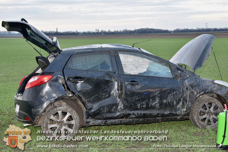 20240217 Fahrzeugüberschlag auf der B60 mit 3 Verletzten  Foto: Thomas Lenger Monatsrevue.at