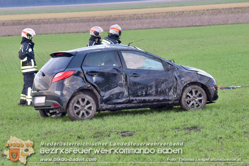 20240217 Fahrzeugüberschlag auf der B60 mit 3 Verletzten  Foto: Thomas Lenger Monatsrevue.at