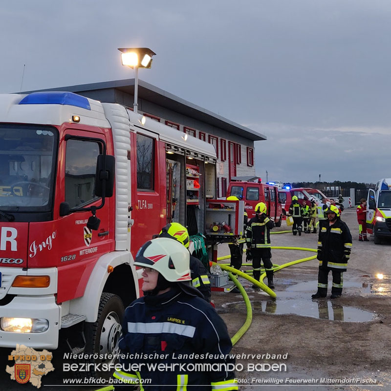20240310_Containerbrand im Gewerbegebiet Mitterndorf a.d.Fischa   Foto: Freiwillige Feuerwehr Mitterndorf