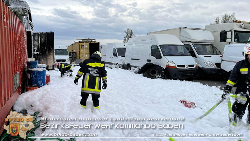 20240310_Containerbrand im Gewerbegebiet Mitterndorf a.d.Fischa   Foto: Freiwillige Feuerwehr Unterwaltersdorf