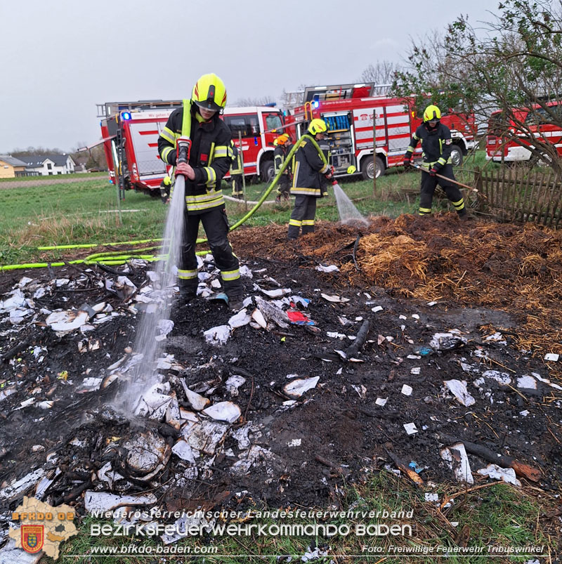 20240330 Müllverbrennung ist kein Brauchtumsfeuer!  Foto: Freiwillige Feuerwehr Tribuswinkel