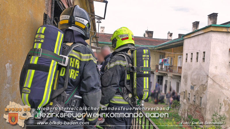 20240406 Wohnungsvollbrand in Moellersdorf  Foto: Stefan Schneider BFKDO BADEN