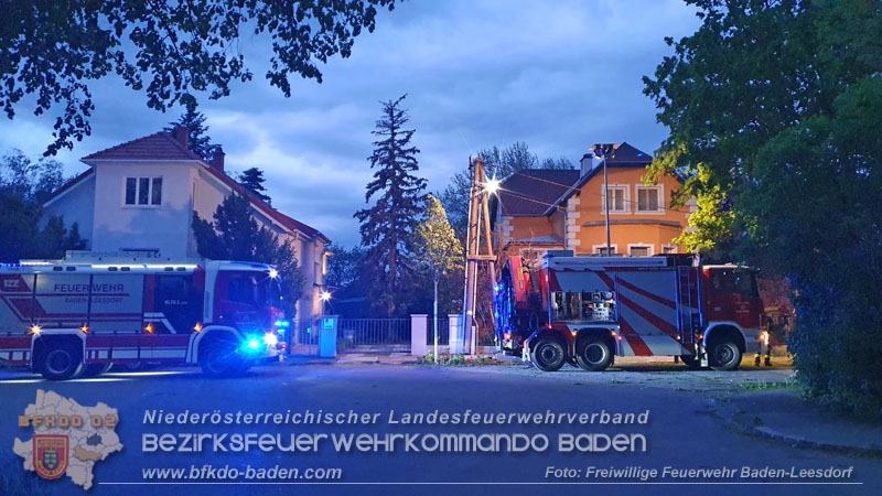 20240410 Nächtlicher Sturm sorgt für Feuerwehreinsätze Foto: Freiwillige Feuerwehr Baden-Leesdorf 20240410 Nächtlicher Sturm sorgt für Feuerwehreinsätze Foto: Freiwillige Feuerwehr Baden-Leesdorf