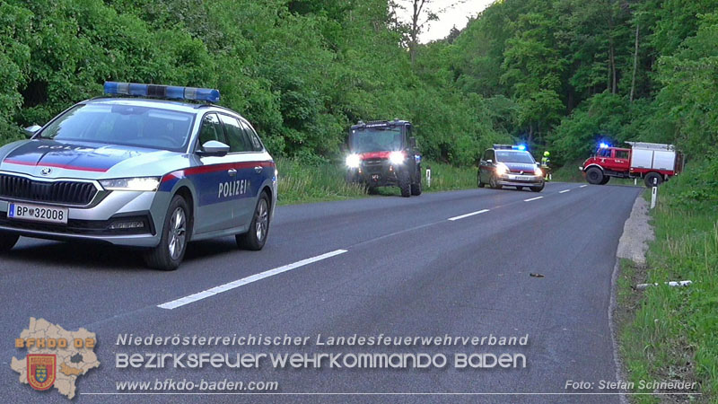 20240430 Alarmierte Personenrettung auf der L4010 zwischen Pfaffstätten und Gaaden Foto: Stefan Schneider BFKDO BADEN 20240430 Alarmierte Personenrettung auf der L4010 zwischen Pfaffstätten und Gaaden Foto: Stefan Schneider BFKDO BADEN
