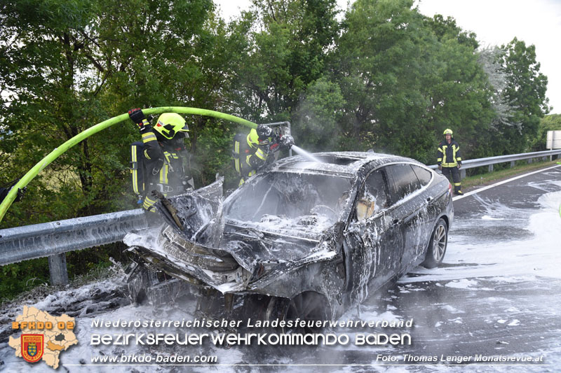 20240503_Pkw auf A3 in Vollbrand  Foto: Thomas Lenger Monatsrevue.at