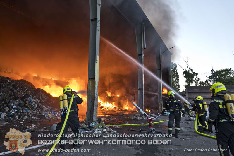 20240616_Brand in einem Abfallwirtschaftsbetrieb in Traiskirchen Ortsteil Wienersdorf Foto: Stefan Schneider BFKDO BADEN 20240616_Brand in einem Abfallwirtschaftsbetrieb in Traiskirchen Ortsteil Wienersdorf Foto: Stefan Schneider BFKDO BADEN