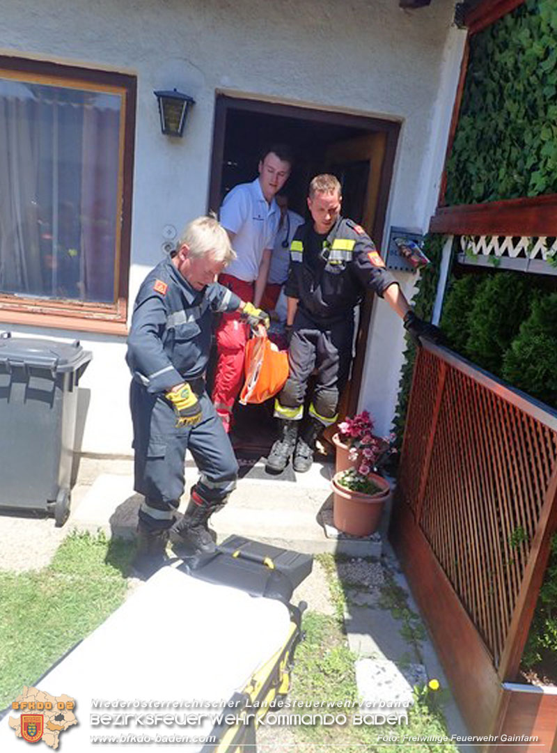 202406218_Türöffnung mit Menschenrettung in Gainfarn  Foto: Freiwillige Feuerwehr Gainfarn
