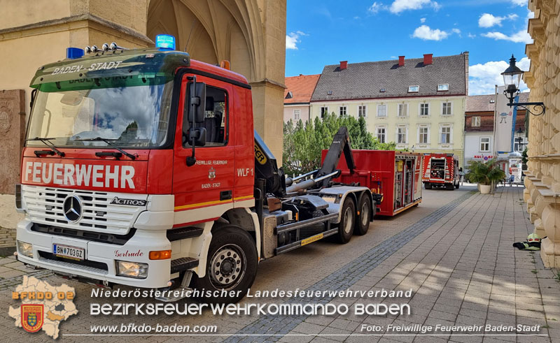 20240705 Wassergebrechen in der Volksschule Pfarrplatz Baden  Foto: Freiwillige Feuerwehr Baden-Stadt