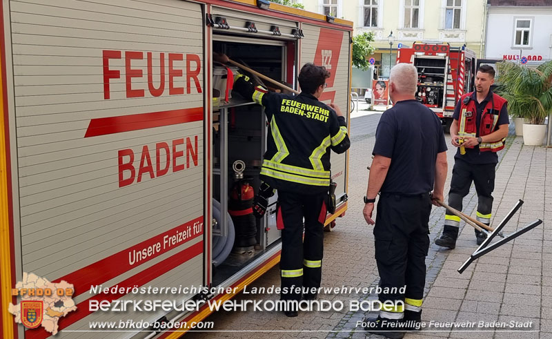 20240705 Wassergebrechen in der Volksschule Pfarrplatz Baden  Foto: Freiwillige Feuerwehr Baden-Stadt