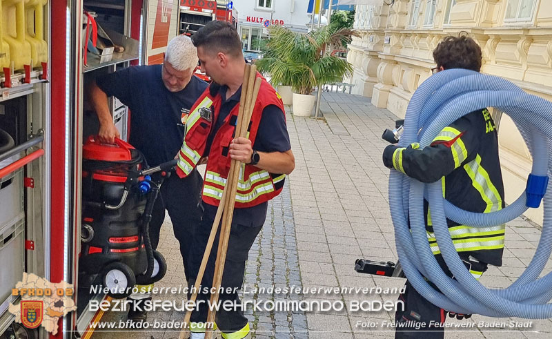 20240705 Wassergebrechen in der Volksschule Pfarrplatz Baden  Foto: Freiwillige Feuerwehr Baden-Stadt