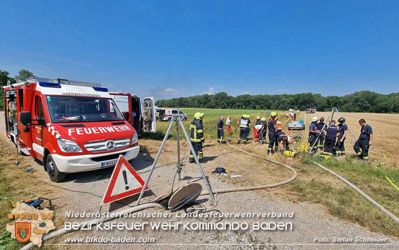 20240710_Aufwendige Menschenrettung aus Kanalsystem in Oberwaltersdorf Foto: Stefan Schneider BFKDO BADEN 20240710_Aufwendige Menschenrettung aus Kanalsystem in Oberwaltersdorf Foto: Stefan Schneider BFKDO BADEN