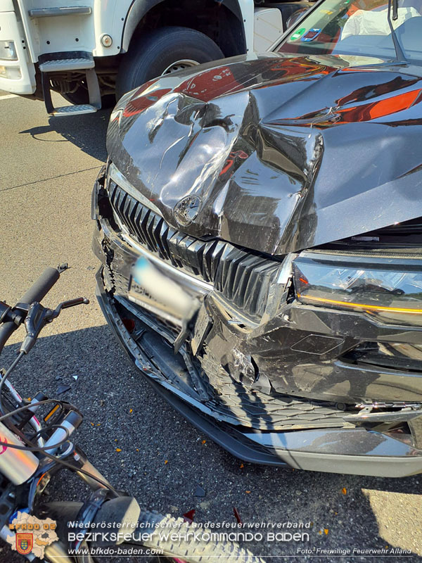 20240727_Auffahrunfall mit 4 Fahrzeugen auf der A21  Foto: Freiwillige Feuerwehr Alland