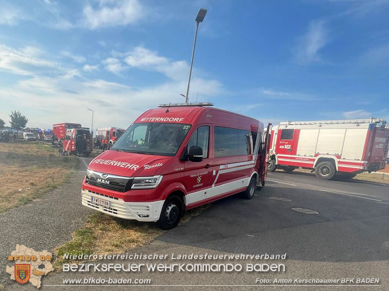 20240802_Großbrand in Leithaprodersdorf/Bgld - auch Nö Feuerwehren im Löscheinsatz Foto: LFR Anton Kerschbaumer BFKDO BADEN