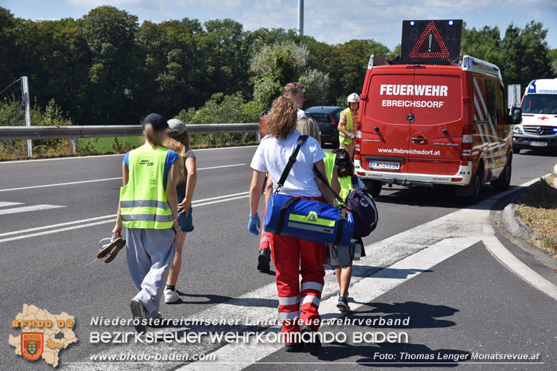 20240811_Verkehrsunfall auf der LB210 Höhe A3 Ebreichsdorf/Oberwaltersdorf  Foto: Thomas Lenger Monatsrevue.at