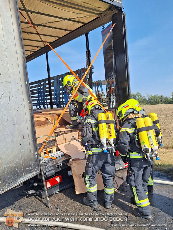 20240823_LKW-Brand auf der A2 im Gemeindegebiet Traiskirchen   Foto: Freiwillige Feuerwehr Wienersdorf