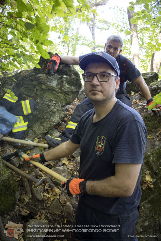 20240907_Spotty nach über 50 Stunden durch Feuerwehr aus Felshöhle in Baden gerettet Foto: Stefan Schneider BFKDO BADEN