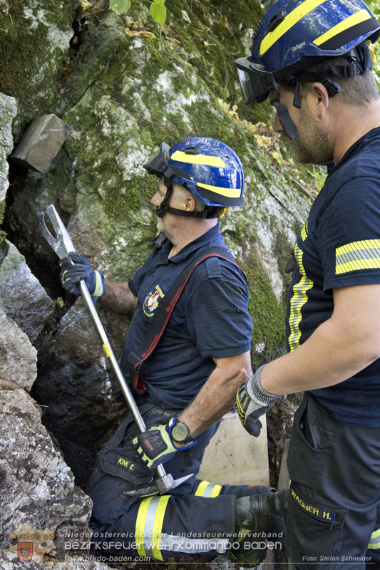20240907_Spotty nach über 50 Stunden durch Feuerwehr aus Felshöhle in Baden gerettet Foto: Stefan Schneider BFKDO BADEN