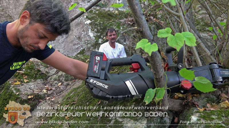 20240907_Spotty nach über 50 Stunden durch Feuerwehr aus Felshöhle in Baden gerettet Foto: Stefan Schneider BFKDO BADEN