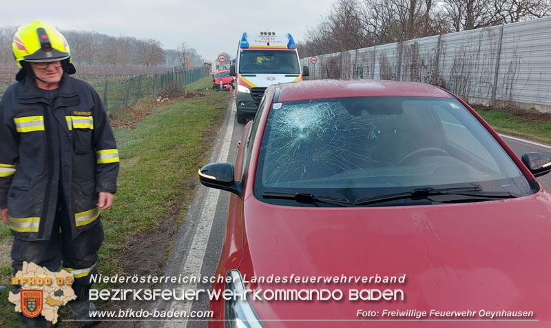20241126_Verletzte Frau nach Verkehrsunfall auf der L157 im Gemeindegebiet Oberwaltersdorf Foto: Freiwillige Feuerwehr Oeynhausen 20241126_Verletzte Frau nach Verkehrsunfall auf der L157 im Gemeindegebiet Oberwaltersdorf Foto: Freiwillige Feuerwehr Oeynhausen