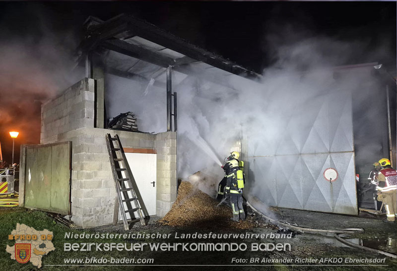 20241215_Vollbrand eines Hackschnitzelbunkers in Weigelsdorf Foto: Hubert Wagner FF Unterwaltersdorf