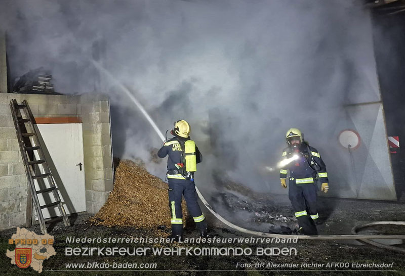 20241215_Vollbrand eines Hackschnitzelbunkers in Weigelsdorf Foto: Hubert Wagner FF Unterwaltersdorf