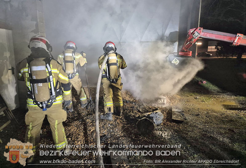 20241215_Vollbrand eines Hackschnitzelbunkers in Weigelsdorf Foto: Alexander Richter AFKDO Ebreichsdorf