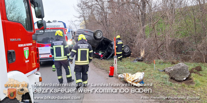 20250116_Verkehrsunfall bei Blumau-Neurißhof Foto: Freiwillige Feuerwehr Blumau 20250116_Verkehrsunfall bei Blumau-Neurißhof Foto: Freiwillige Feuerwehr Blumau