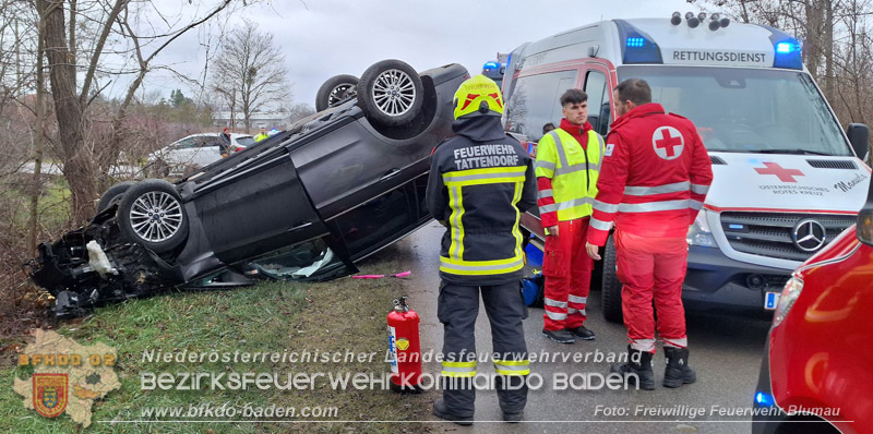 20250116_Verkehrsunfall bei Blumau-Neurißhof Foto: Freiwillige Feuerwehr Blumau 20250116_Verkehrsunfall bei Blumau-Neurißhof Foto: Freiwillige Feuerwehr Blumau