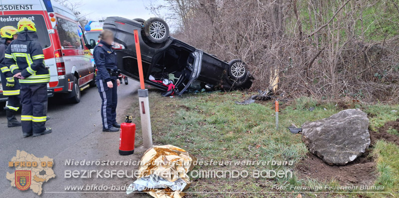 20250116_Verkehrsunfall bei Blumau-Neurißhof Foto: Freiwillige Feuerwehr Blumau 20250116_Verkehrsunfall bei Blumau-Neurißhof Foto: Freiwillige Feuerwehr Blumau