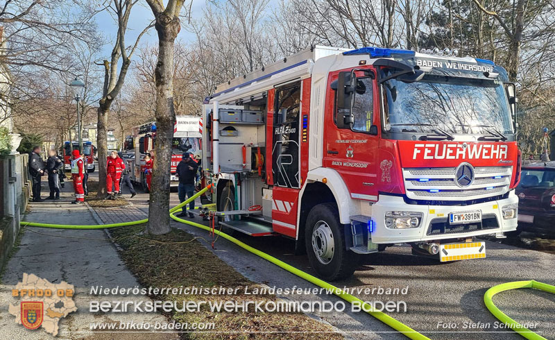 20250124_Kellerbrand im Badener Ortsteil Weikersdorf  Foto: Stefan Schneider FF Baden-Stadt