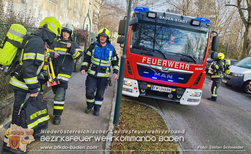 20250124_Kellerbrand im Badener Ortsteil Weikersdorf  Foto: Stefan Schneider FF Baden-Stadt