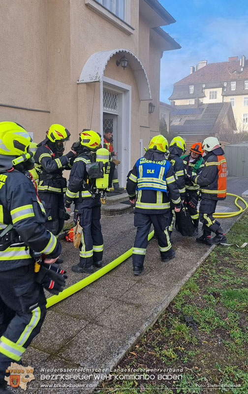 20250124_Kellerbrand im Badener Ortsteil Weikersdorf  Foto: Stefan Schneider FF Baden-Stadt