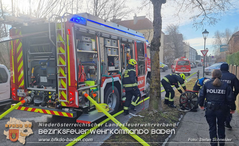 20250124_Kellerbrand im Badener Ortsteil Weikersdorf  Foto: Stefan Schneider FF Baden-Stadt