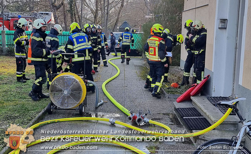 20250124_Kellerbrand im Badener Ortsteil Weikersdorf  Foto: Stefan Schneider FF Baden-Stadt
