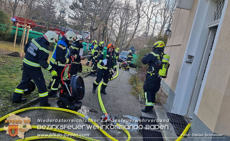 20250124_Kellerbrand im Badener Ortsteil Weikersdorf  Foto: Stefan Schneider FF Baden-Stadt