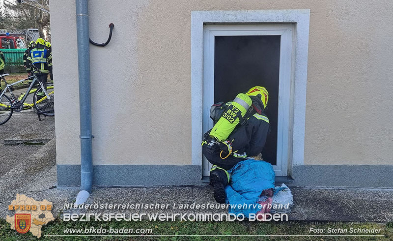 20250124_Kellerbrand im Badener Ortsteil Weikersdorf  Foto: Stefan Schneider FF Baden-Stadt
