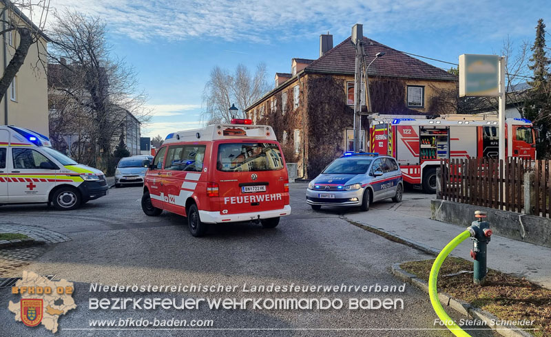 20250124_Kellerbrand im Badener Ortsteil Weikersdorf  Foto: Stefan Schneider FF Baden-Stadt