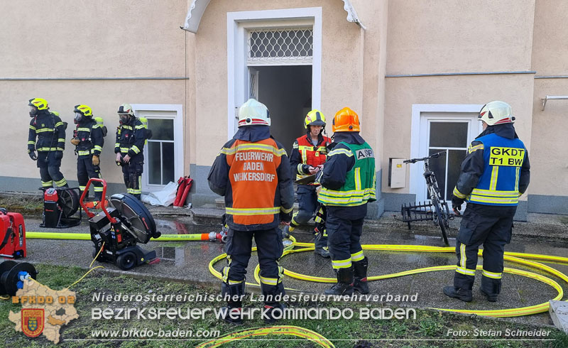 20250124_Kellerbrand im Badener Ortsteil Weikersdorf  Foto: Stefan Schneider FF Baden-Stadt