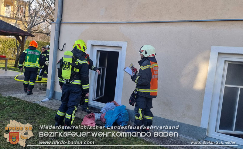 20250124_Kellerbrand im Badener Ortsteil Weikersdorf  Foto: Stefan Schneider FF Baden-Stadt