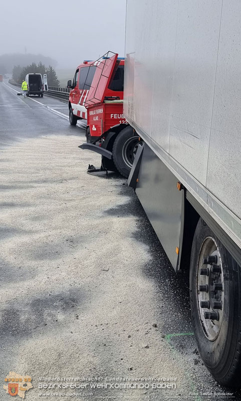 20250125_LKW-Unfall mit Gefahrgut auf der A21 bei Heiligenkreuz Foto: Stefan Schneider BFKDO BADEN 20250125_LKW-Unfall mit Gefahrgut auf der A21 bei Heiligenkreuz Foto: Stefan Schneider BFKDO BADEN