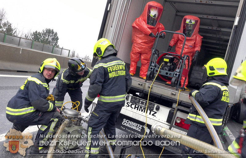 20250125_LKW-Unfall mit Gefahrgut auf der A21 bei Heiligenkreuz Foto: Stefan Schneider BFKDO BADEN 20250125_LKW-Unfall mit Gefahrgut auf der A21 bei Heiligenkreuz Foto: Stefan Schneider BFKDO BADEN