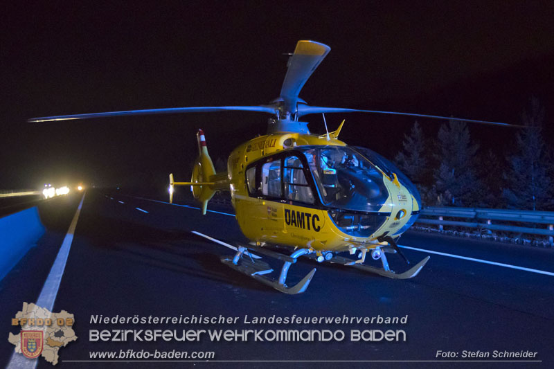 20250127_Schwerverletzter nach Horrorcrash auf der A21 bei Heiligenkreuz Bezirk Baden Foto: Stefan Schneider BFKDO BADEN 20250127_Schwerverletzter nach Horrorcrash auf der A21 bei Heiligenkreuz Bezirk Baden Foto: Stefan Schneider BFKDO BADEN