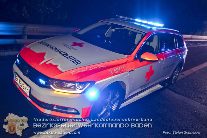 20250127_Schwerverletzter nach Horrorcrash auf der A21 bei Heiligenkreuz Bezirk Baden Foto: Stefan Schneider BFKDO BADEN 20250127_Schwerverletzter nach Horrorcrash auf der A21 bei Heiligenkreuz Bezirk Baden Foto: Stefan Schneider BFKDO BADEN