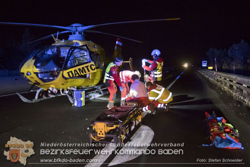 20250127_Schwerverletzter nach Horrorcrash auf der A21 bei Heiligenkreuz Bezirk Baden Foto: Stefan Schneider BFKDO BADEN 20250127_Schwerverletzter nach Horrorcrash auf der A21 bei Heiligenkreuz Bezirk Baden Foto: Stefan Schneider BFKDO BADEN