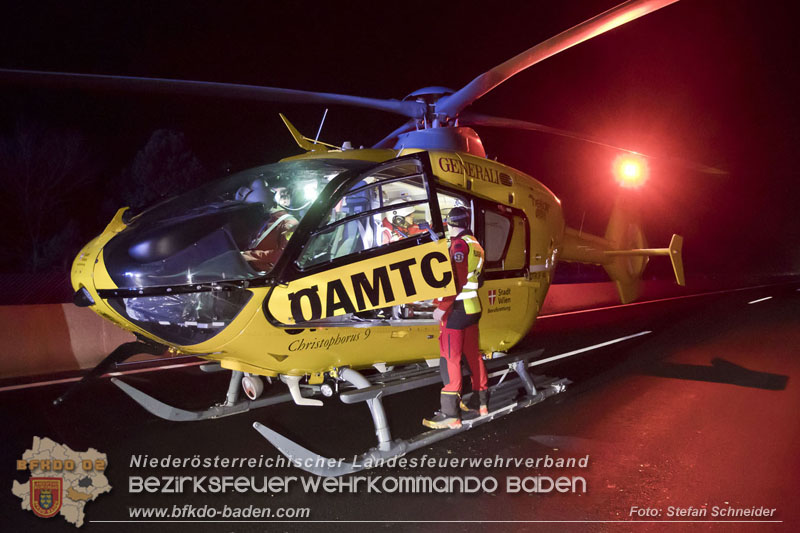 20250127_Schwerverletzter nach Horrorcrash auf der A21 bei Heiligenkreuz Bezirk Baden Foto: Stefan Schneider BFKDO BADEN 20250127_Schwerverletzter nach Horrorcrash auf der A21 bei Heiligenkreuz Bezirk Baden Foto: Stefan Schneider BFKDO BADEN