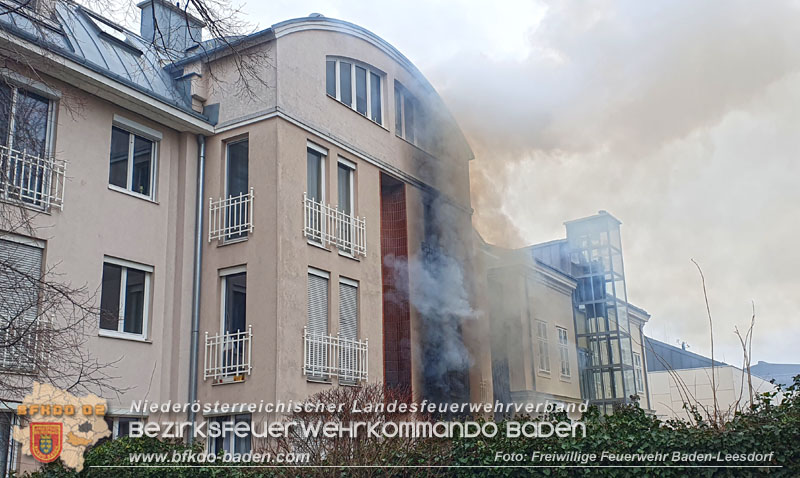 20250206_Wohnungsbrand in Badener Mehrparteienhaus - Feuerwehr rettet Personen und Tiere Foto: Stefan Wagner FF Baden-Leesdorf 20250206_Wohnungsbrand in Badener Mehrparteienhaus - Feuerwehr rettet Personen und Tiere Foto: Stefan Wagner FF Baden-Leesdorf
