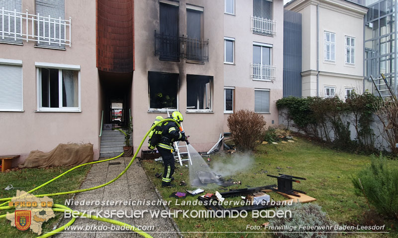 20250206_Wohnungsbrand in Badener Mehrparteienhaus - Feuerwehr rettet Personen und Tiere Foto: Stefan Wagner FF Baden-Leesdorf 20250206_Wohnungsbrand in Badener Mehrparteienhaus - Feuerwehr rettet Personen und Tiere Foto: Stefan Wagner FF Baden-Leesdorf
