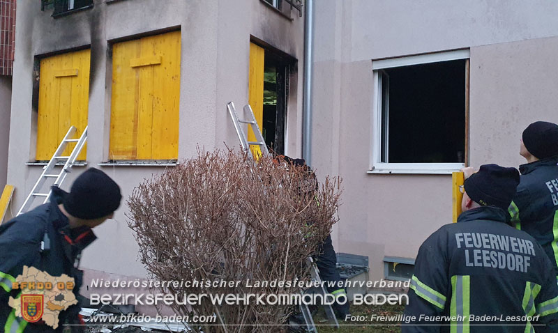 20250206_Wohnungsbrand in Badener Mehrparteienhaus - Feuerwehr rettet Personen und Tiere   Foto: Stefan Wagner FF Baden-Leesdorf